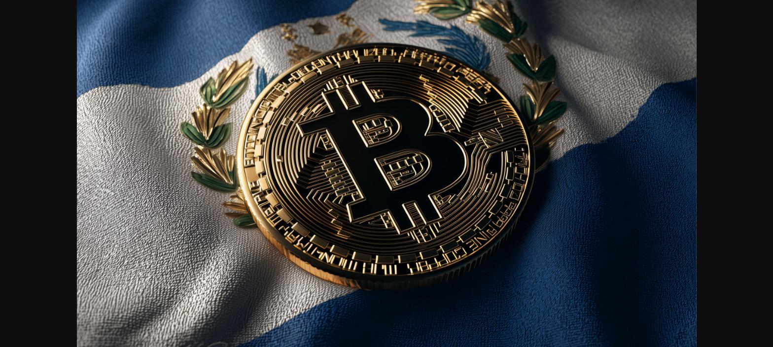 Bitcoin coin on El Salvador flag - Legal advisory for Bitcoin and digital assets in El Salvador